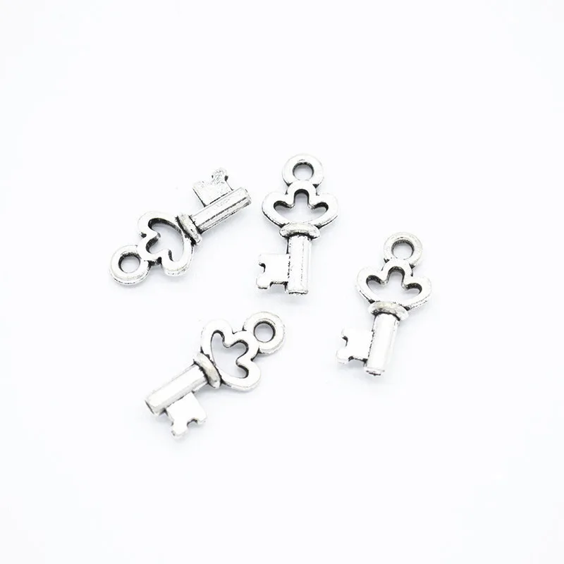 

100pcs Alloy Retro Simple Key Charms DIY Making Necklace Earring Bracelet Hair Jewelry Accessories New Fashion