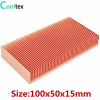 pure copper heatsink 100x50x15mm skiving fin heat sink radiator for electronic ram chip led vga cooling cooler