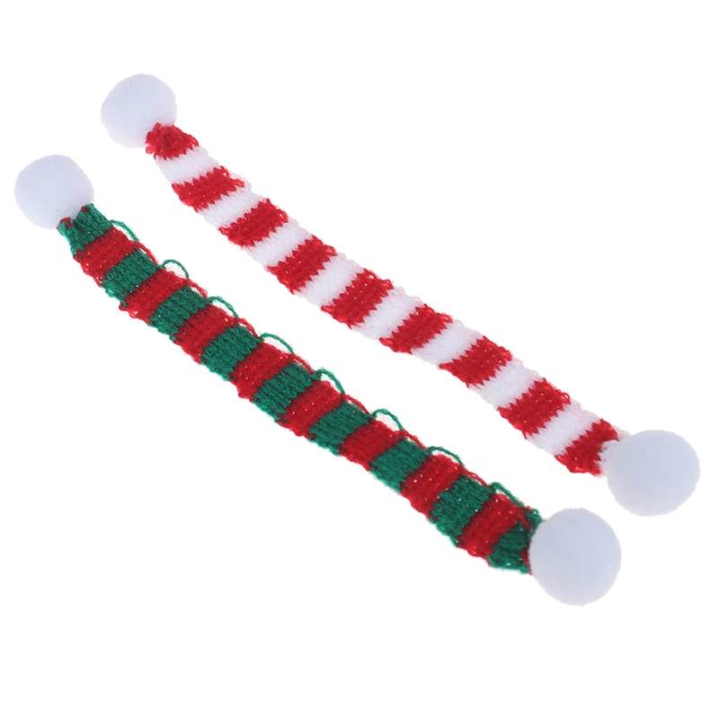 Кукольный домик миниатюра аксессуары Рождественский шарф для кукла украшение