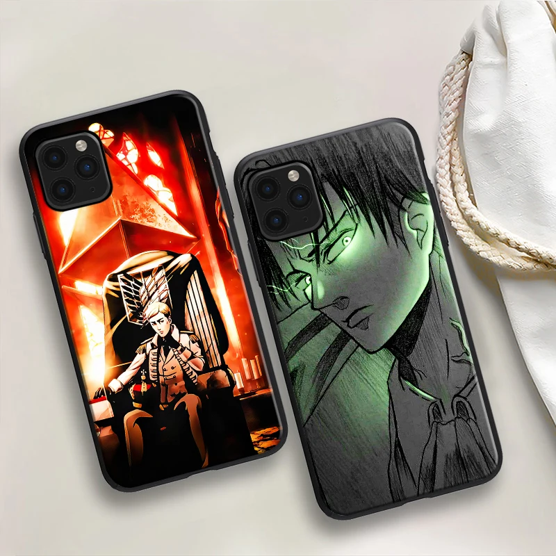 

Attack On Titan Japanese Anime Phone Case For iPhone 6 6S 7 8 X XS XR XS Max 11 12 13 13 Pro Mini SE 2020 Back Cover Funda Capa