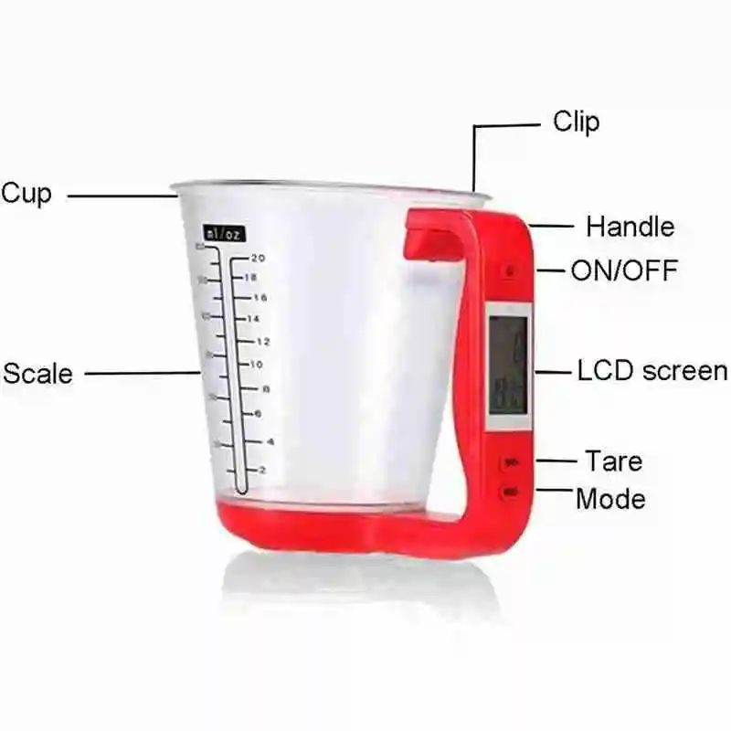 

Flour measuring cup Multifunctional electronic measuring cup cup scale scale Meal Kitchen measuring S1U7