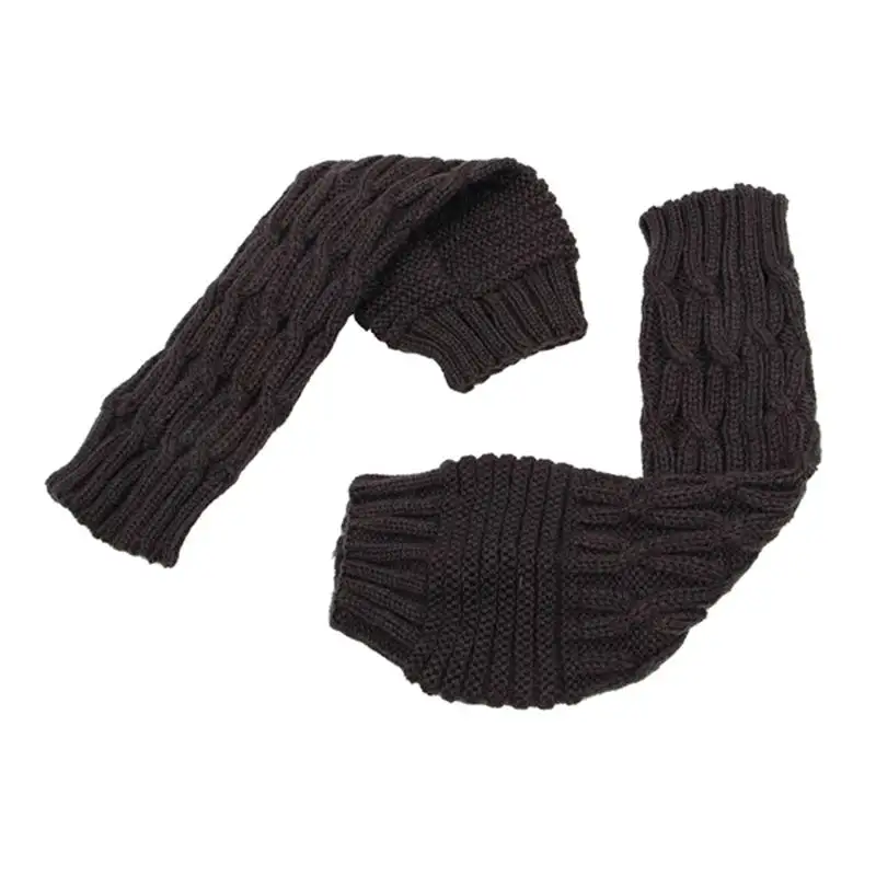 Перчатки плетеные трикотажные нарукавники руки более горячие перчатки без