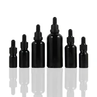 5ml 10ml 15ml 20ml 30ml 50ml 100ml bright black dropper bottle glass essential oil bottles essence drop vials cosmetic container