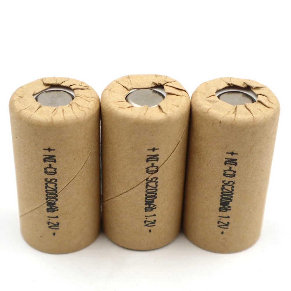 Перезаряжаемый Ni-CD аккумулятор SC2000mAh 1 2 V высокая скорость разряда 10C для