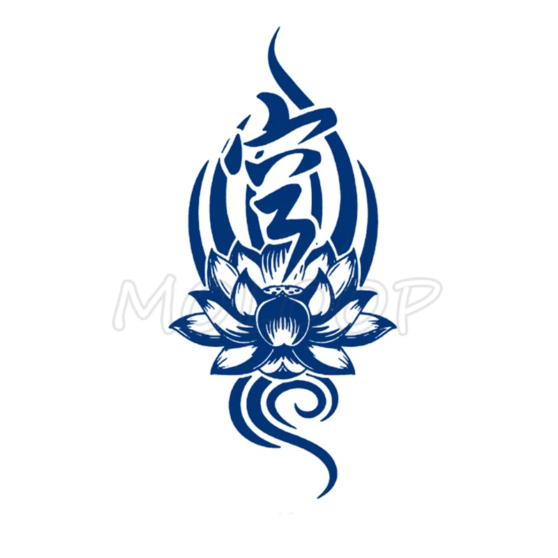 

Наклейка-тату с цветком лотоса, водостойкая, Временный макияж, искусственная тату боди-арт для женщин и мужчин, до 5 -15 дней