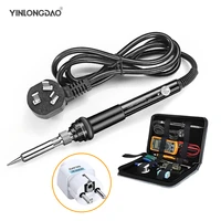yinlongdao adjustable temperature electric soldering iron kit 220v 50w welding solder rework station heat pencil repair tools