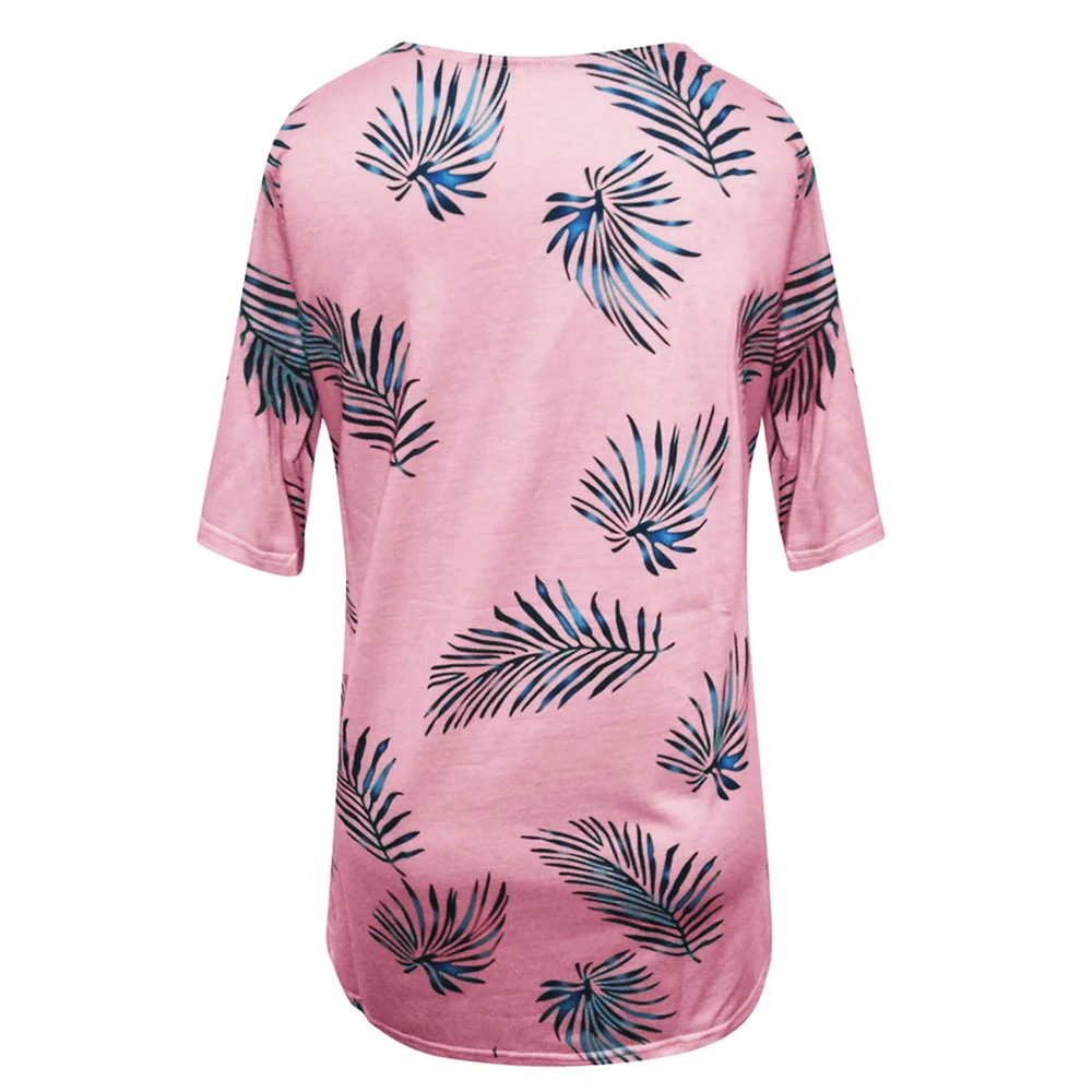 Женские пляжные футболки в стиле бохо с принтом листьев Лидер продаж 2020