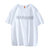 2021 new luminous t shirt hip hop men summer short sleeve loose letter printed t shirts cotton casual oversized couples tee soft