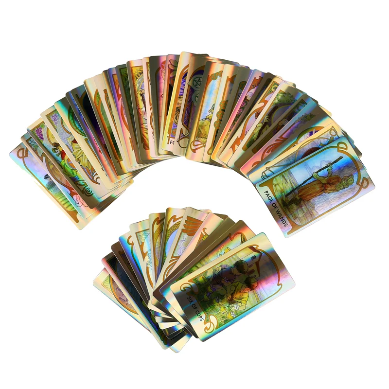 The Oracle Of Ethereal visions Holographic Tarot Deck Table Card Game For Adults And Children Fate Divination Playing Cards | Спорт и