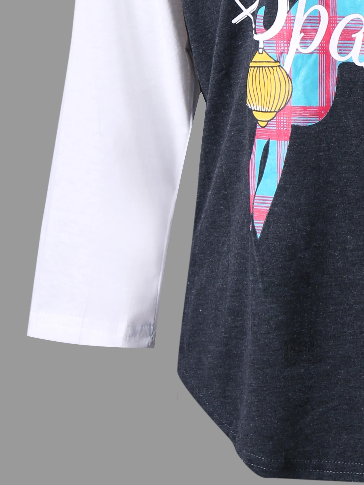 ROSEGAL олень и письмо печати реглан футболка с длинными рукавами круглый вырез