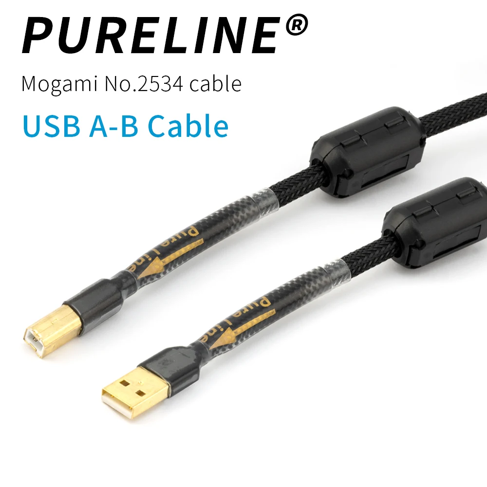Cabo de Áudio para Amplificador Cabo de Dados Dac de Alta Usb com Pureline Alta Qualidade Duplo Anel Magnético A-b Cabo Usb – Mogami 2534 Fidelidade com