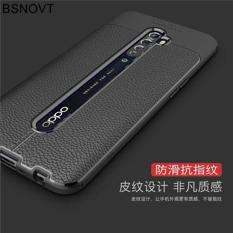 for oppo reno 2 case soft silicone luxury leather shockproof anti knock 6 5 inch back case for oppo reno 2 cover for oppo reno2 free global shipping