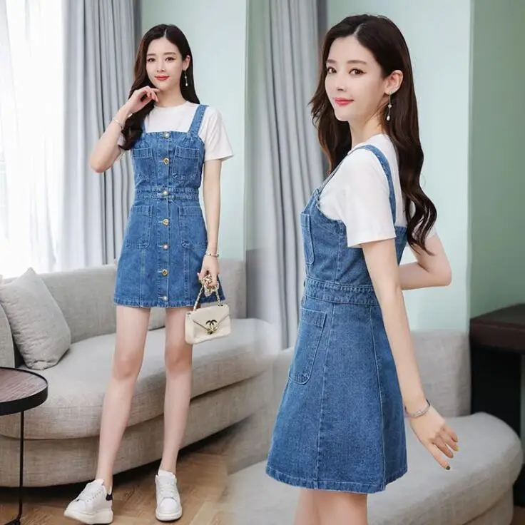 #2706 летнее однобортное джинсовое платье женские комбинезоны пикантные джинсовые
