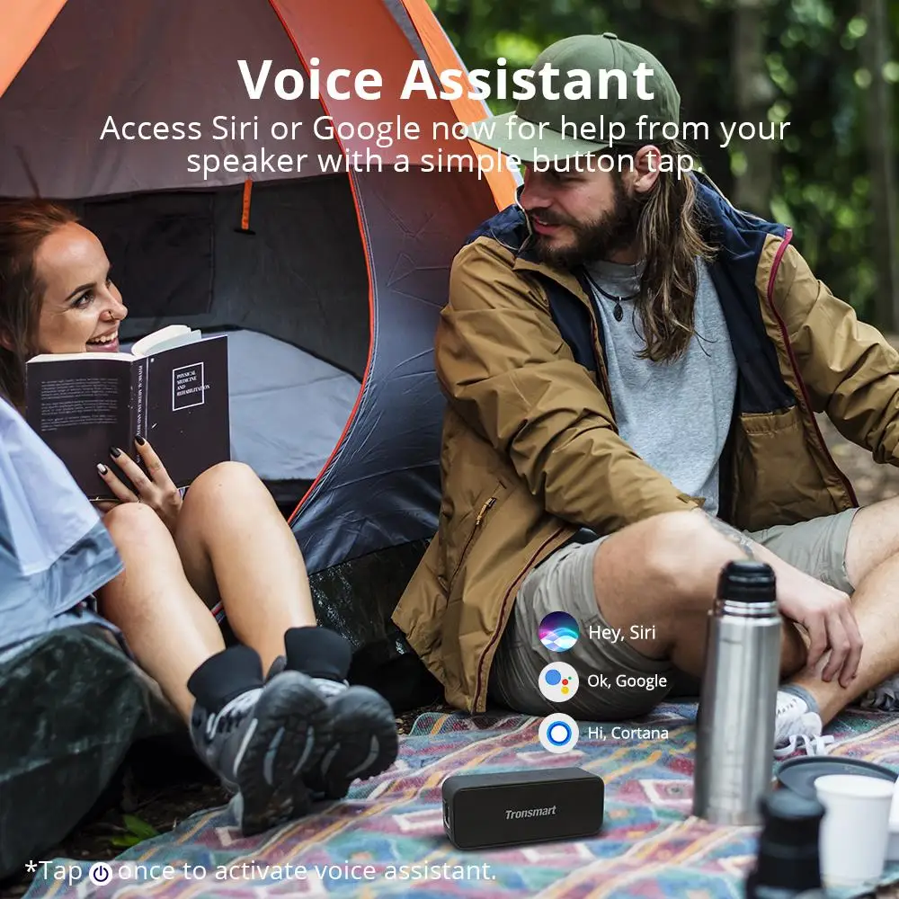 Tronsmart T2 плюс Bluetooth5.0 Динамик с 20 Вт глубокими басами IPX7 Водонепроницаемый