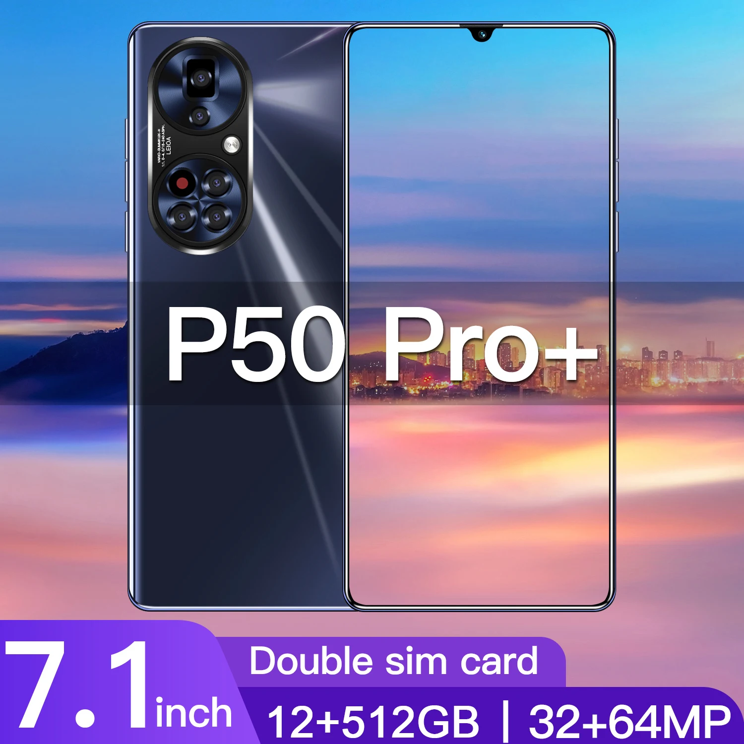 

Hawei P50 Smartphone Android Celular 16B 512GB Smart Phones Unlocked 5G 6800mAh 7.1 Screen Mobile Phone Global Version Cellphone