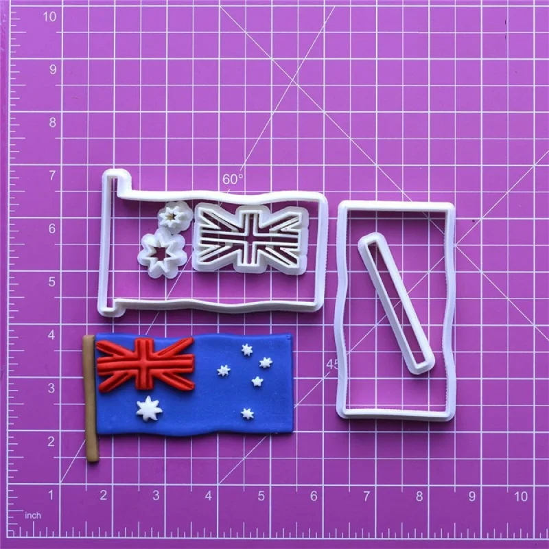 Canda Америка Австралия Великобритания флаг украшенный мастикой резак для печенья