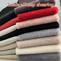 50150cm velvet plush fabric soft thicken suede fur lambs wool fabric diy sewing doll windproof warm coat glove lining crafts