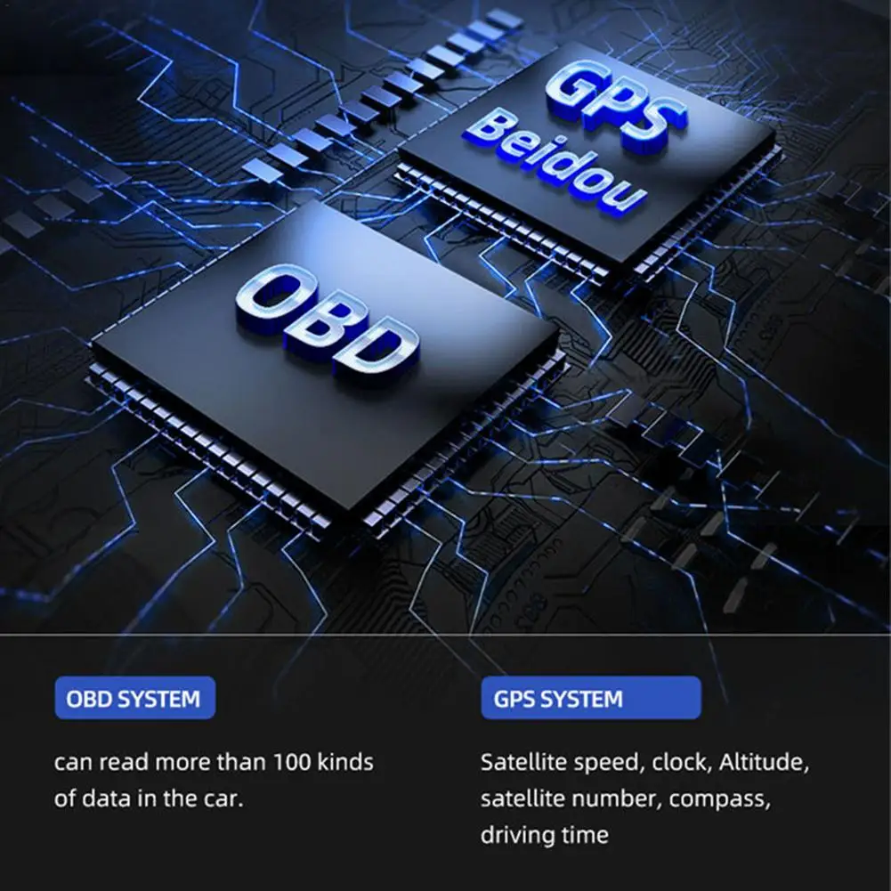 Дисплей OBD2 GPS Hud на лобовом стекле дисплей проектор скорости автомобиля монитор