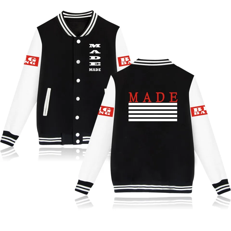 

Kpop BigBang Custom Printed Tracksuit Women/Men Jackets Long Sleeve Baseball Jacket Hip Hop Harajuku Casual Streetwear Clothes