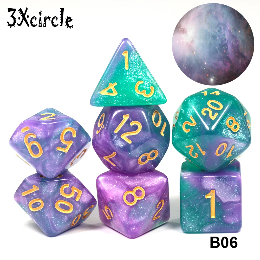 Горячая Распродажа! 15 цветов творческая Вселенная галактические игральные кости