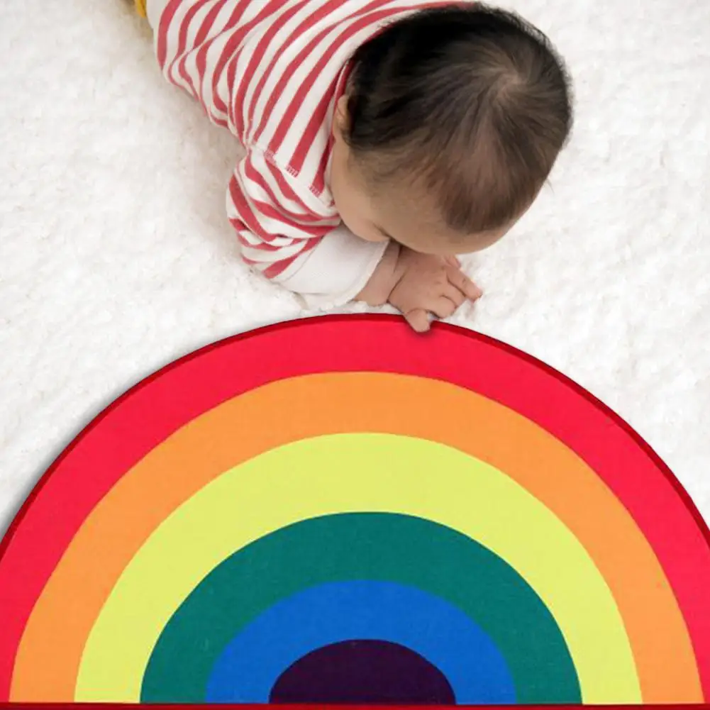 Accesorios de fotograf&iacute;a para beb&eacute;s, Alfombra de viento, fruta, Arco Iris, alfombrilla para pie, alfombrilla para puerta, alfombra decorativa para habitaci&oacute;n de ni&ntilde;os-4