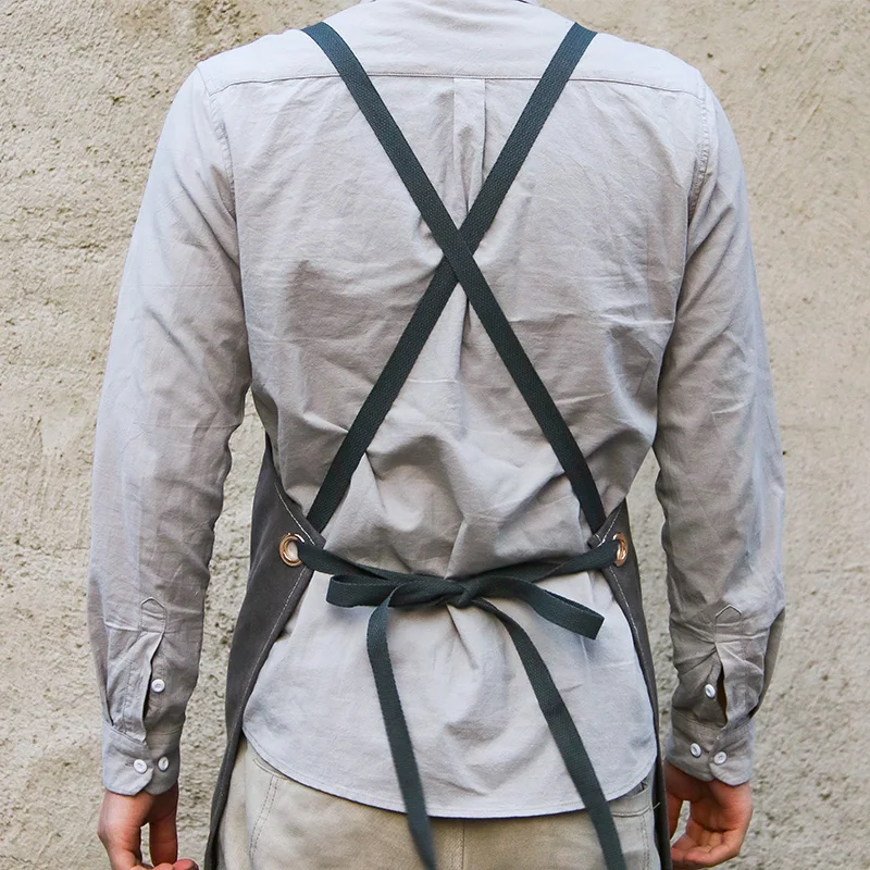 

Canvas apron, Chinese restaurant, milk tea shop, barber, work clothes, custom logo