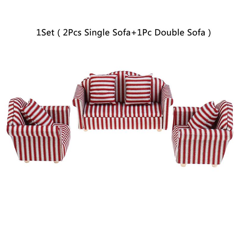 

1/12 Mini Cute Sofa Pillows Cushions Couch Chair Set For Dolls Children Simulation Dollhouse Furniture Toys Miniature Doll House