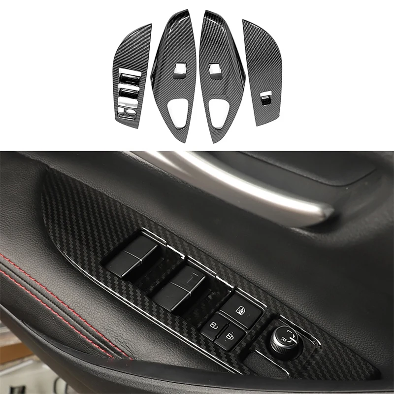 

Carbon Fibre for Toyota Corolla 2019 2020 Accessories LHD Door Window Glass Lift Control Switch Panel Cover Trim