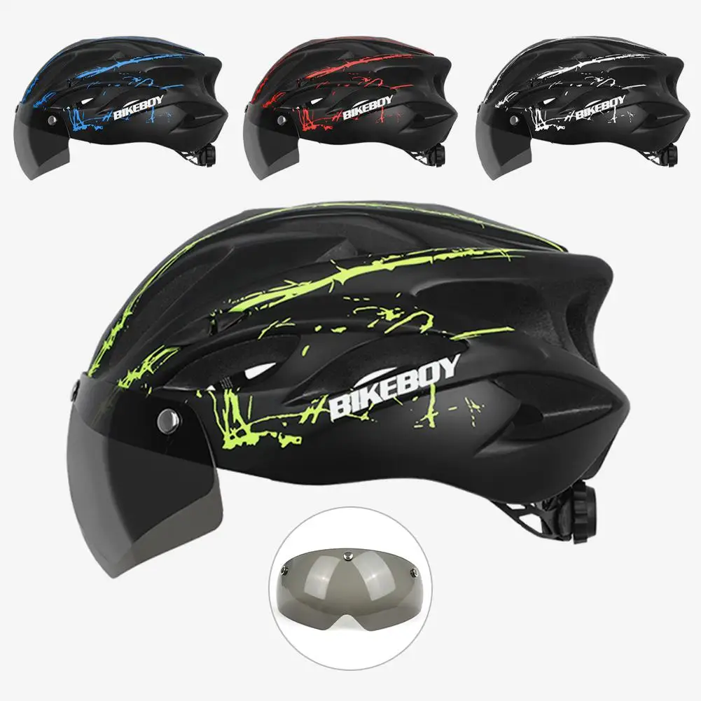 

Сверхлегкий шлем BIKEBOY для горного велосипеда унисекс, безопасный велосипедный шлем со съемными магнитными очками, защитная шапка для дорож...