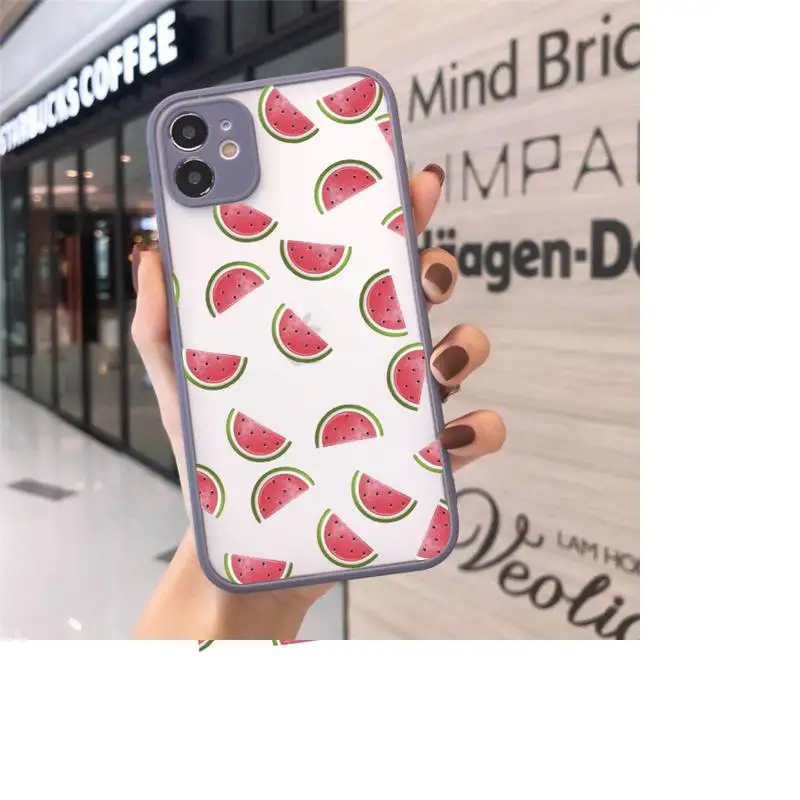 

Pink Cherries Cherry Strawberry Phone Cases matte transparent For iphone 7 8 11 12 plus mini x xs xr pro max cover