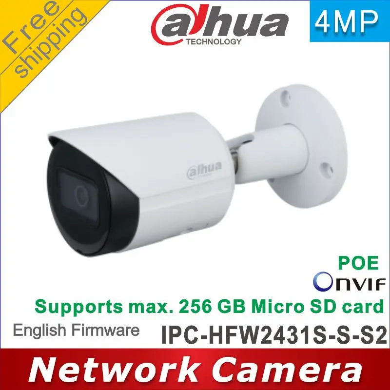 Бесплатная доставка Dahua международная версия IPC HFW2431S S S2 4MP IP Камера P2P cctv POE IR30M IP67