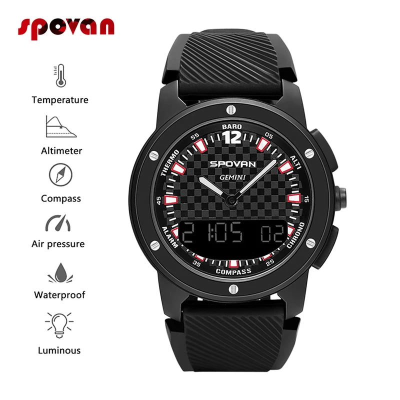 Smart Watch Sports Fashion Waterproof Compass Waterproof Temperature Mens Quartz Watch Relogio Masculino Watches for Men