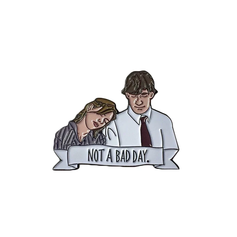 Неплохая эмалированная булавка на день рождения, Офисная брошь Jim and Pam love, милый подарок на день Святого Валентина и годовщину