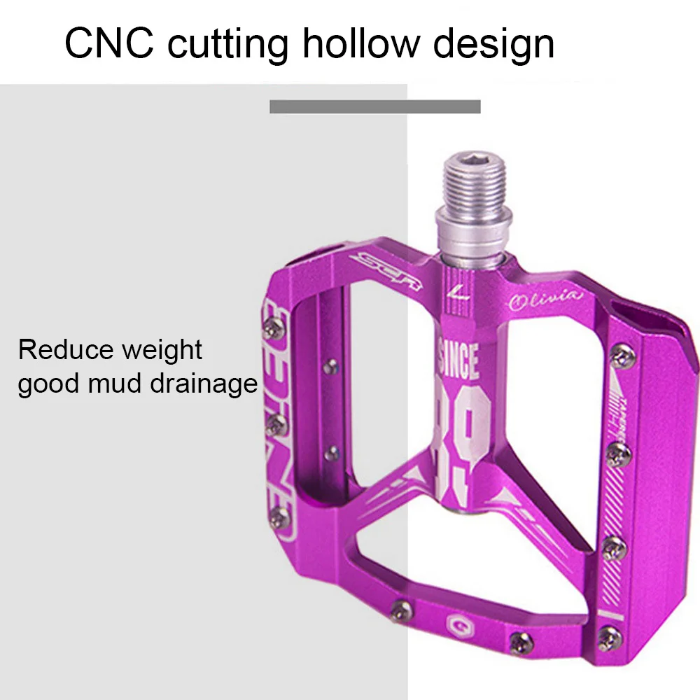 

A Pair of Bicycle Pedals DU Bearing Anti-skid Mountain Bike Aluminum Alloy Bicycle Pedal Ultralight Mountain Bike Accessories