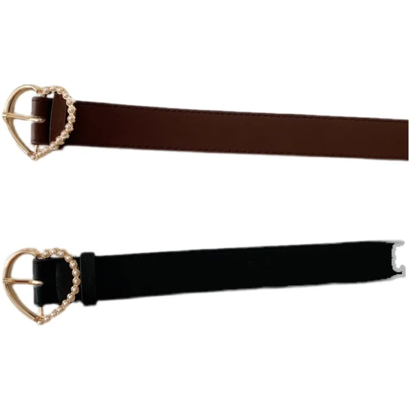 

Korean Style Love Belt Female Ins Style Simple All-Match Student Pin Buckle Jeans Belt Fashion Decoration Trendy Personality