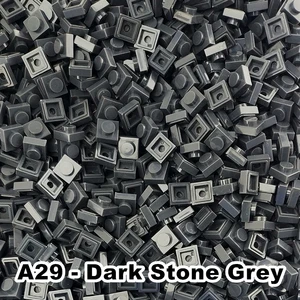 No.A29 темный камень серый развивающие строительные игрушки Пластиковые Маленькие строительные кирпичные аксессуары 1X1 блоки пластин пиксельное искусство для детей