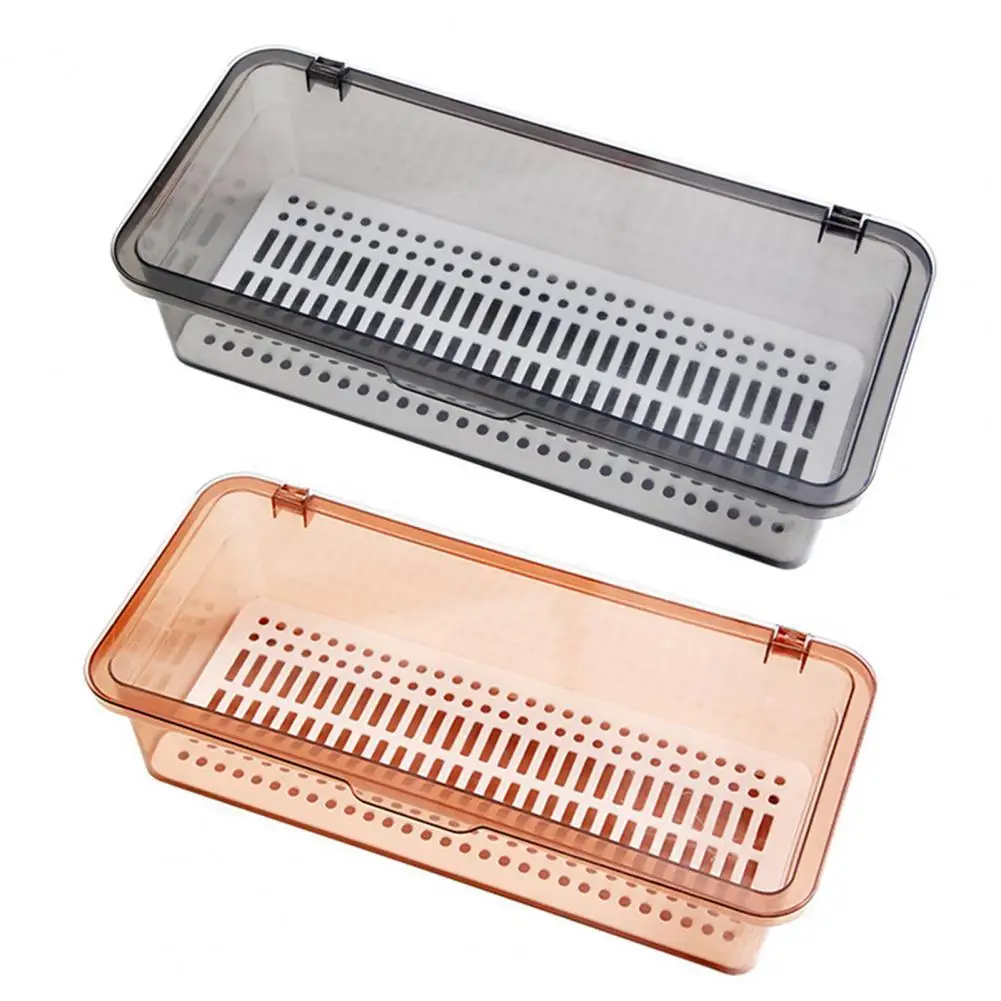 

2 Colors Chopsticks Box Large Capacity Eco-friendly Dust-proof Pencil Box Transparent Cosmetic Storage Box with Lid for Home