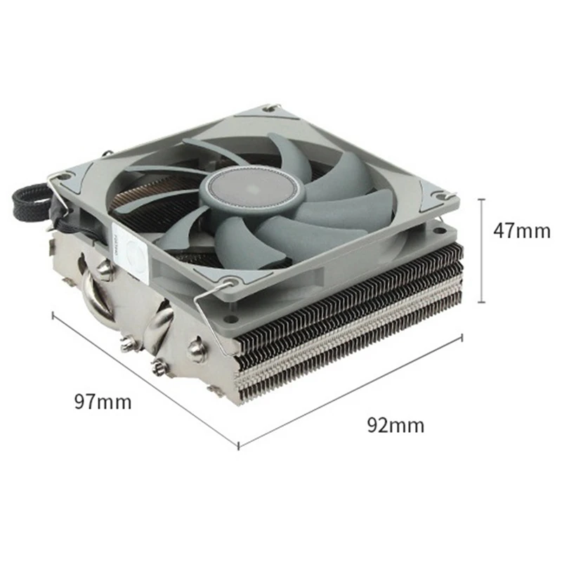 

AXP90 Pure Copper Cpu Radiator Fan 4 Copper Tube 47MM Small Chassis ITX Downward Pressure