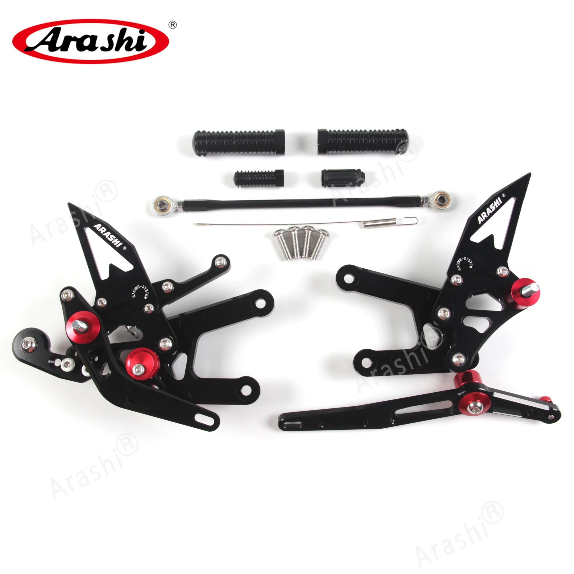 Arashi Регулируемая подставка для ног задние комплекты YAMAHA YZF R6 2006 2016 2007 2008 2009 2010 2011