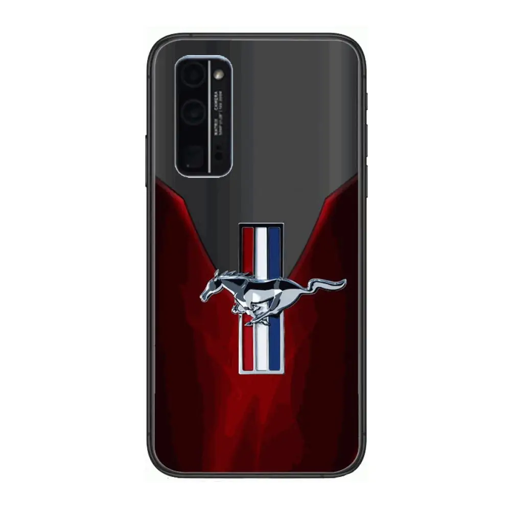 

Mustang car brand Phone Case Hull For Huawei Honor 8 9 10 20 30 A S Lite Pro 5g i Black Back Soft Cell Cover Pretty