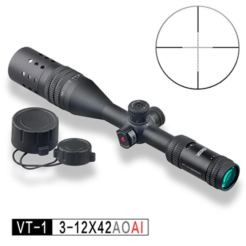 Тактический охотничий прицел Discovery Scope VT 1 3 12X42AOAI оптический Mil Dot с индикатором