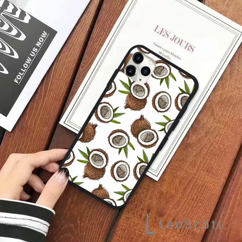 

summer cool coconut Phone Case for iPhone 11 12 pro XS MAX 8 7 6 6S Plus X 5S SE 2020 XR Soft silicone