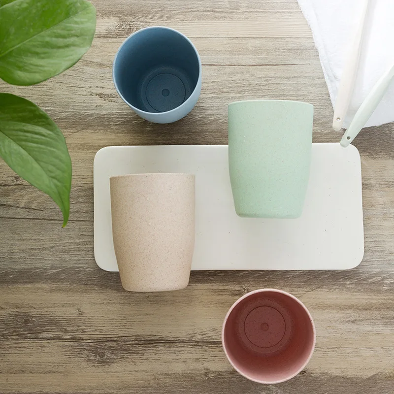 Экологичные пшеничные соломенные стаканы для ванной комнаты креативная зубная