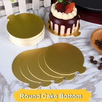 100pcs mini cake boards small round gold mousse cake cardboard set cupcake cake base dessert displays tray wedding party