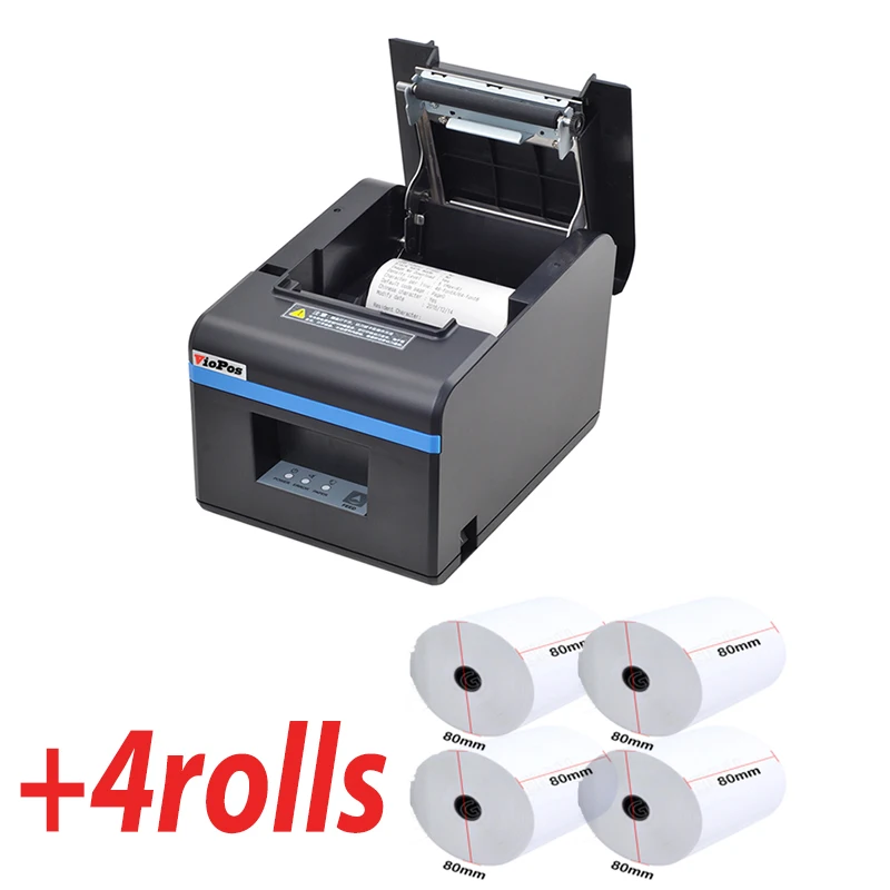 NetworkN4rolls paper Xprinter N160II POS P.O.S система 80 мм Термопринтер USB/сетевой кухонный принтер ресторанный принтер кассовый принтер - Цвет: NetworkN4rolls paper