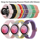 Ремешок нейлоновый для Samsung Galaxy Watch Active 23, браслет-петля для часов Huawei GT 2 2e pro watch 3 20 мм 22 мм, 45 мм46 мм42 мм Gear S3