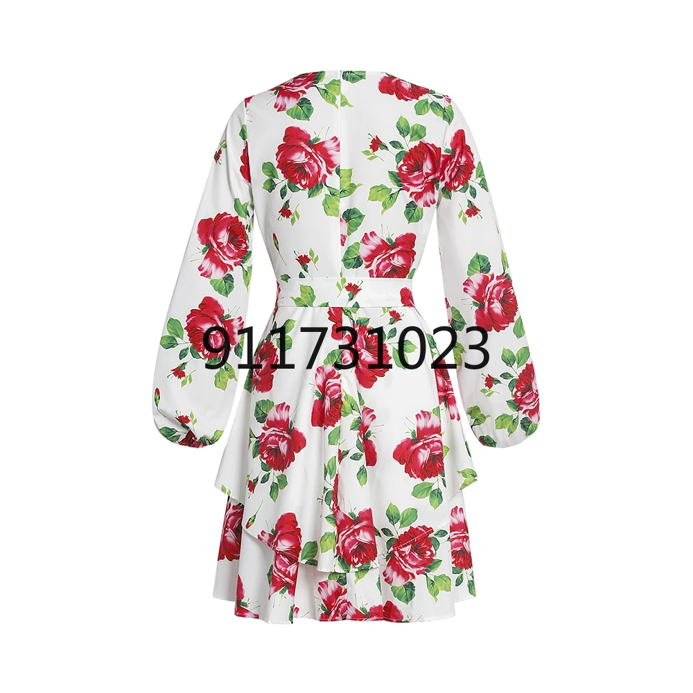 Африканские Дашики Платья с цветочным принтом Женская сексуальная одежда V