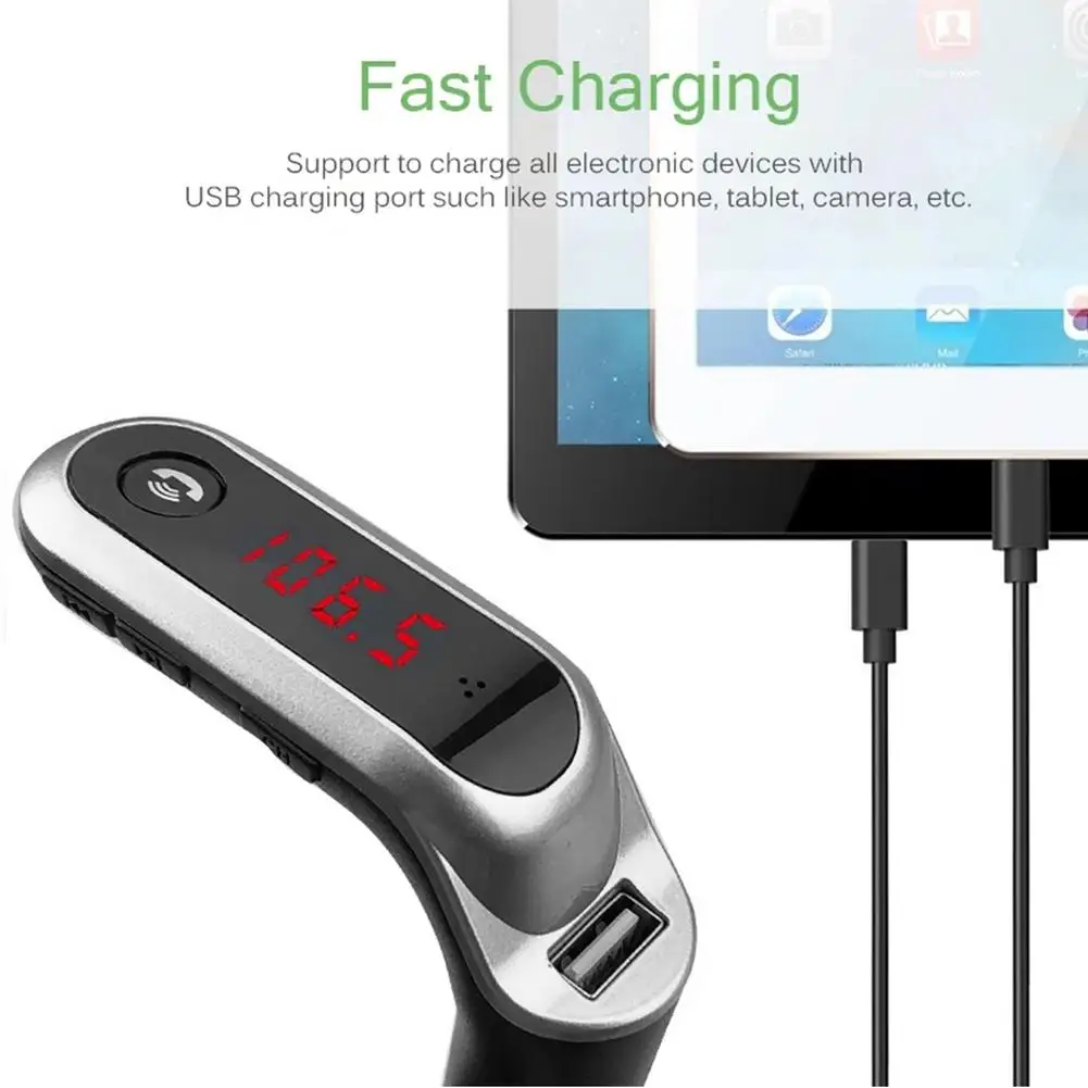 Беспроводной автомобильный FM трансмиттер с Bluetooth AUX модулятор mp3 плеер SD USB TF