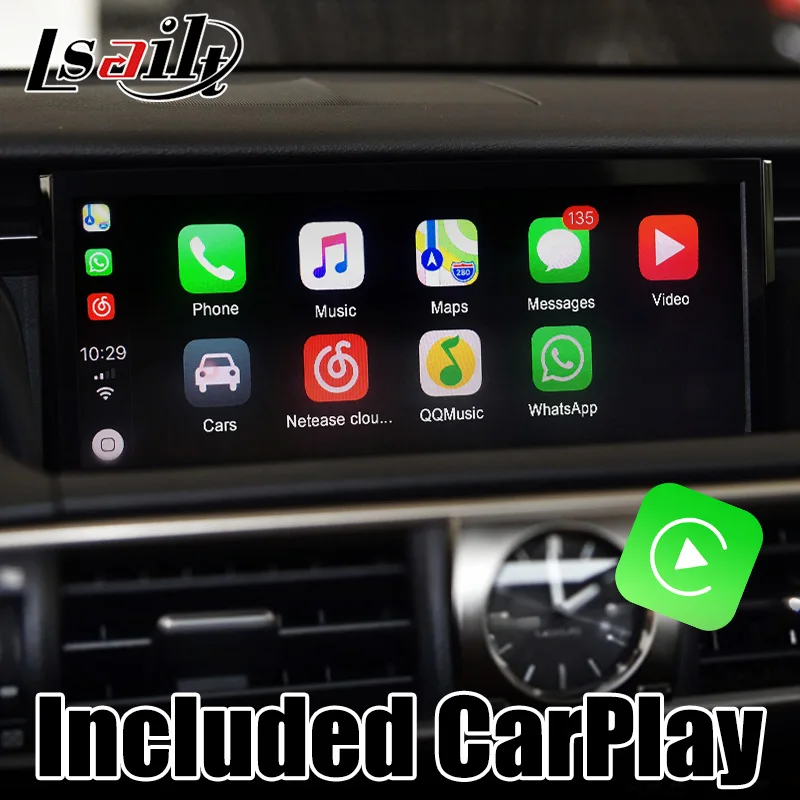 Видеоинтерфейс Lsailt 4G CarPlay и Android для Lexus IS 2014 20 с YouTube Netflix Waze IS300h IS350 IS200t|GPS