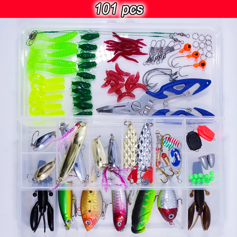 Искусственные приманки Рыболовный набор Мягкая приманка в виде червей + жесткий